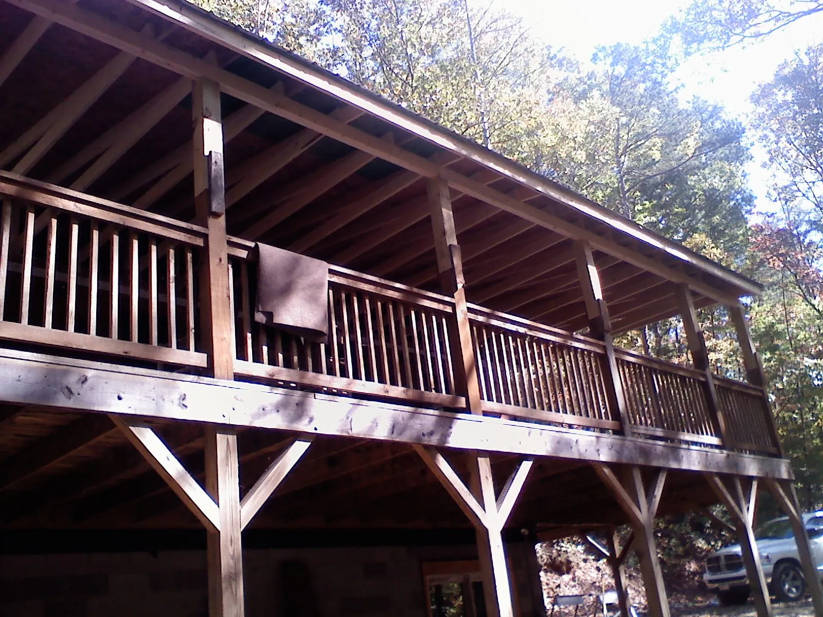Timber framing under a new elevated porch and deck — Roof Leak Repair in Isle Of Palms by Roofing Brothers